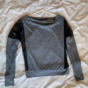 Trouvé grey long sleeve with lace insert